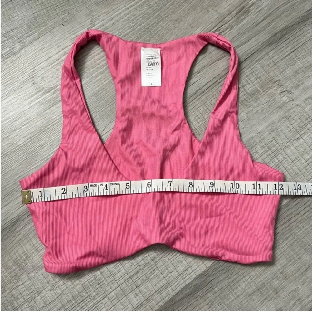 NEW NAKED WARDROBE Pink Ribbed Racerback Bra Top
Size Small - Picture 11 of 12